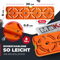 Boresjablong 4-delt Light Ø8mm