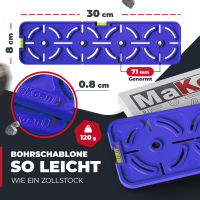 Bohrschablone 4-fach Light Ø6mm