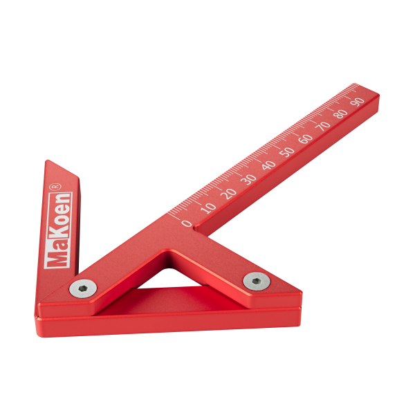 Mittenfinder Set – Zentrierwinkel 90-45° Aus Aluminium Eloxiert, 100 Mm, Lasergraviert, Made In Germany