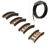 4er Set Schlauchhalter und Kabelhalter zur Wandmontage