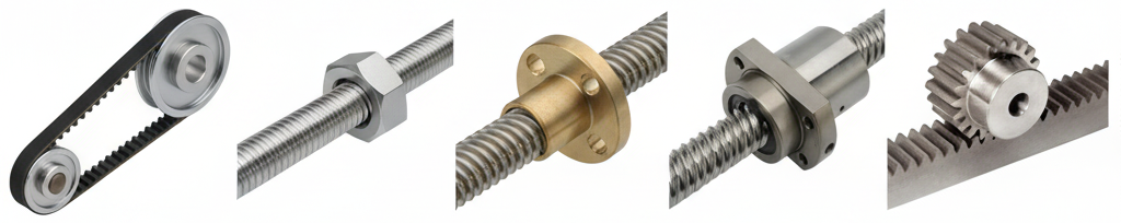 Types d’entraînement pour fraiseuse CNC